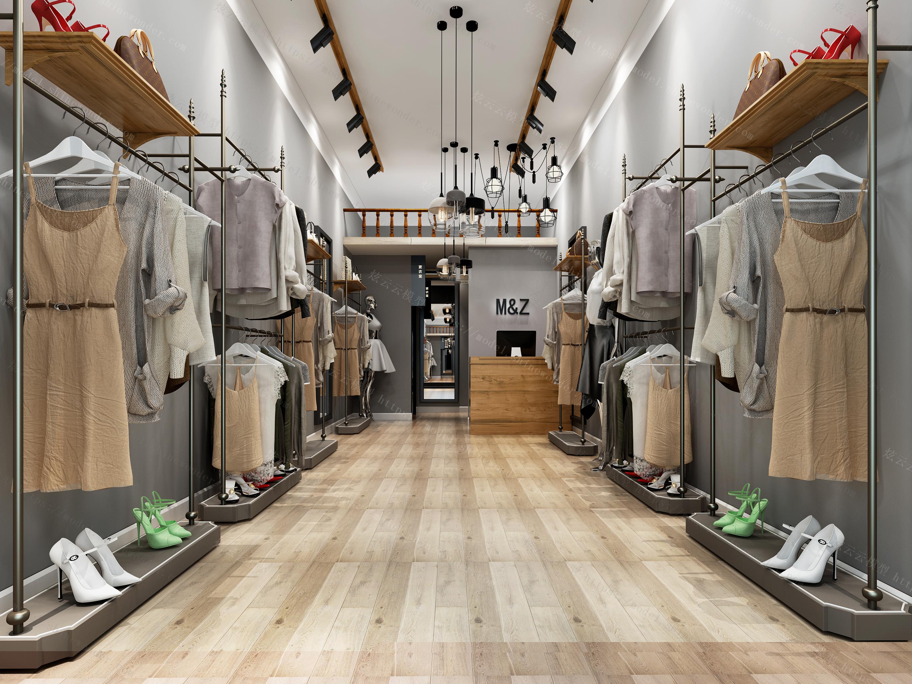 服裝店門頭與內(nèi)景設計 打造沉浸式購物體驗的服飾模型